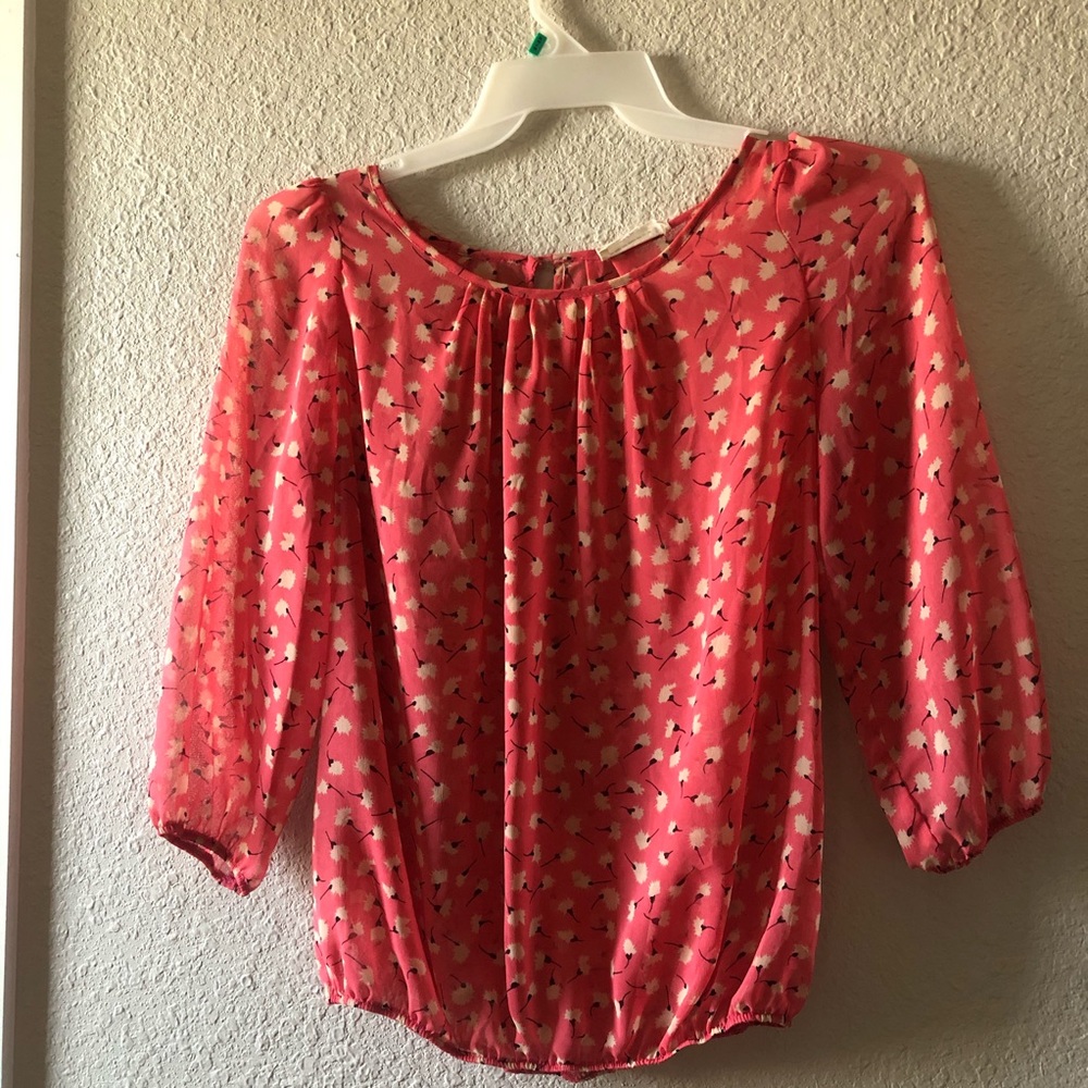 Sheer loose fitting blouse